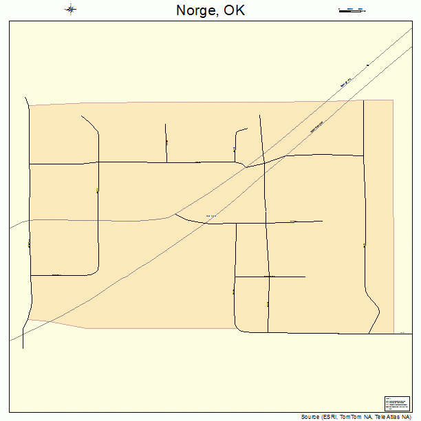 Norge, OK street map