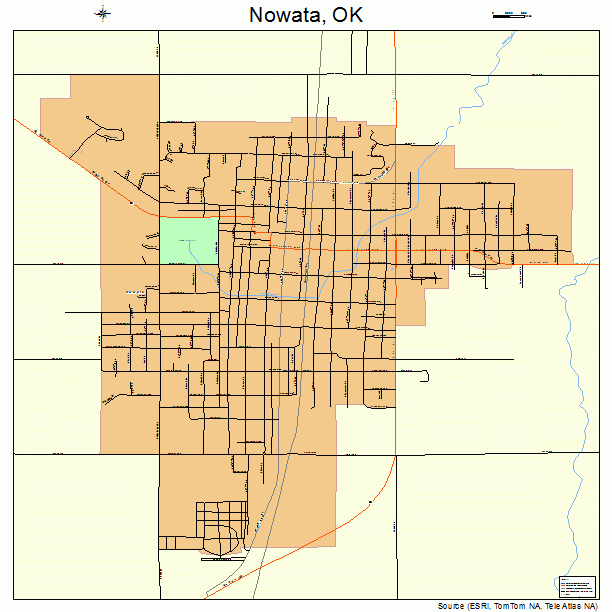 Nowata, OK street map