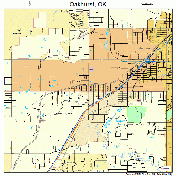 Oakhurst, OK street map