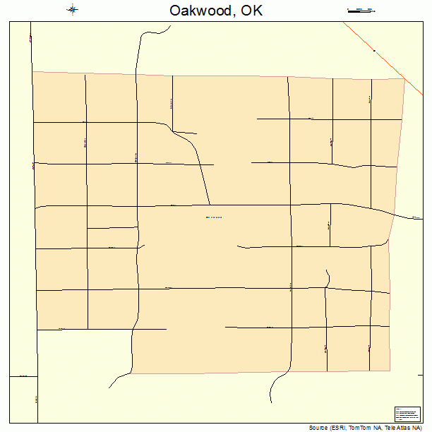Oakwood, OK street map