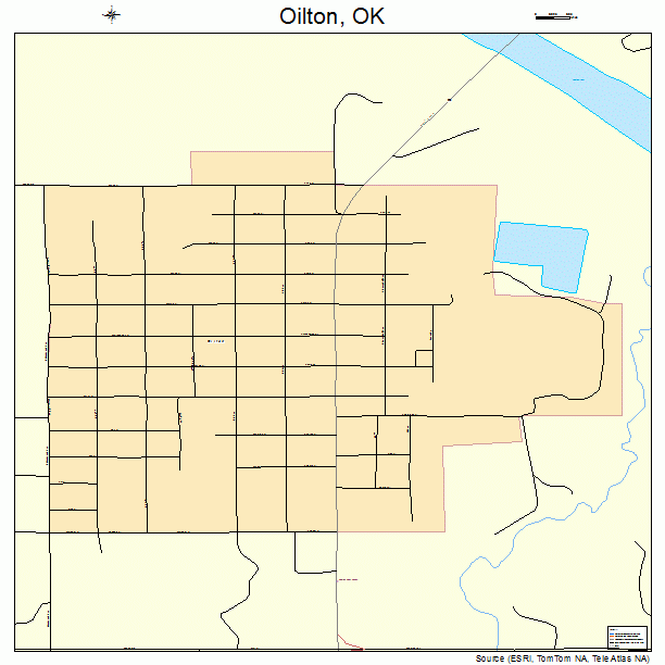 Oilton, OK street map