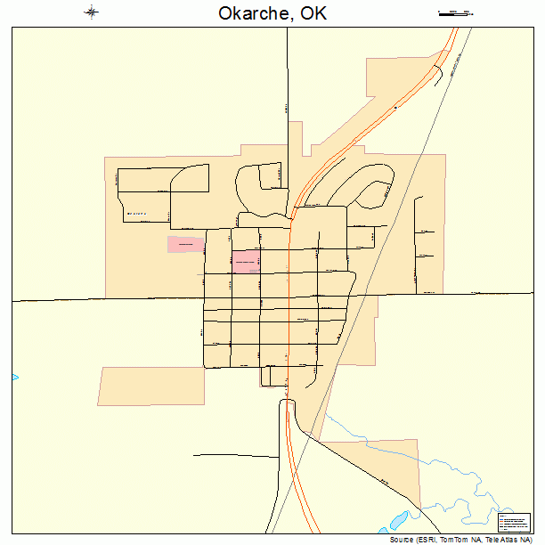 Okarche, OK street map