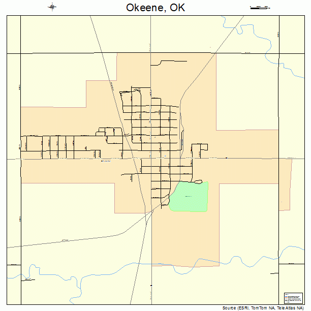 Okeene, OK street map