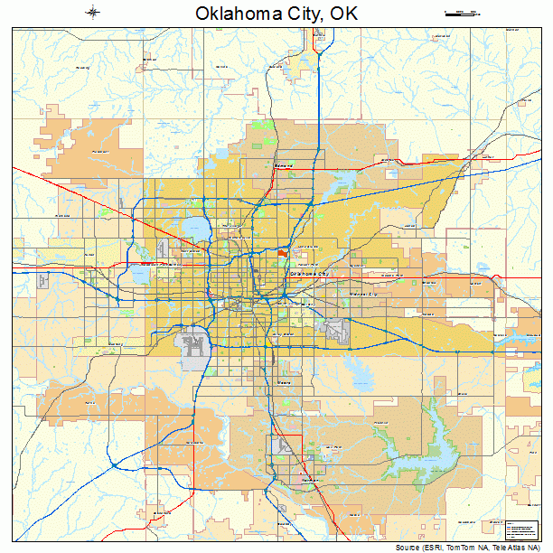 Oklahoma City, OK street map