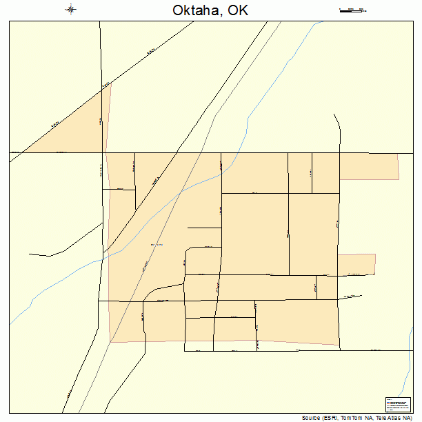 Oktaha, OK street map