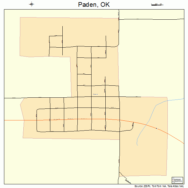 Paden, OK street map