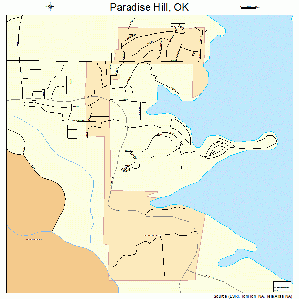 Paradise Hill, OK street map