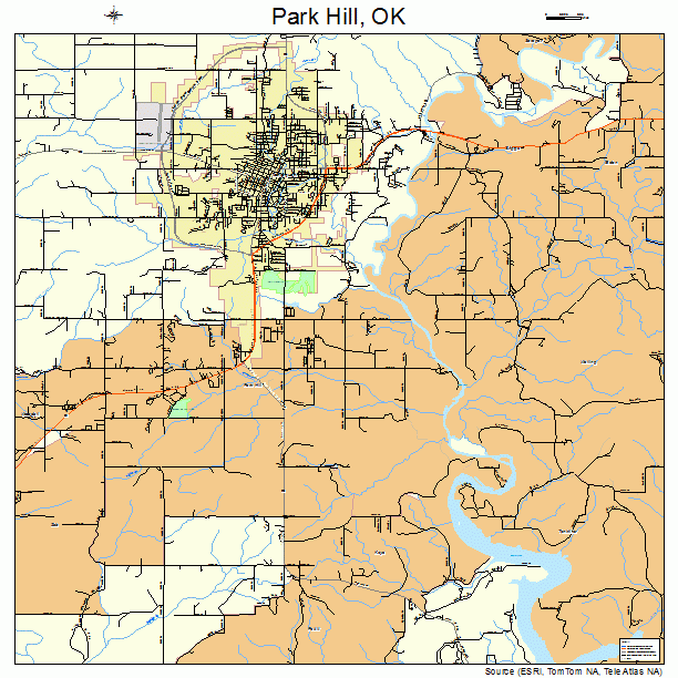 Park Hill, OK street map