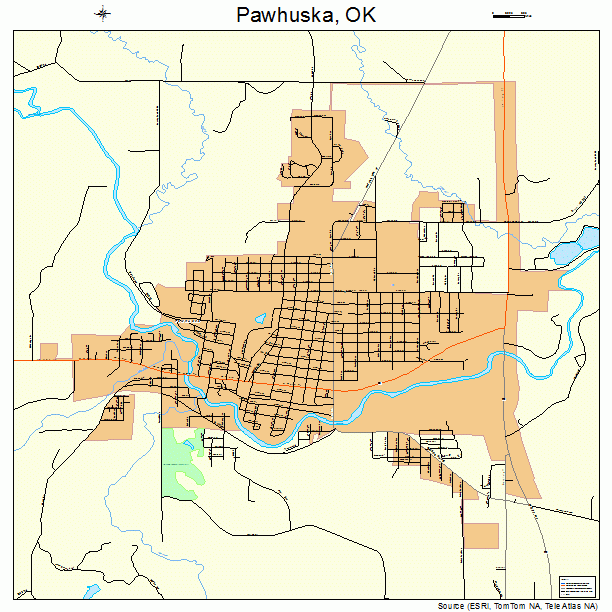 Pawhuska, OK street map