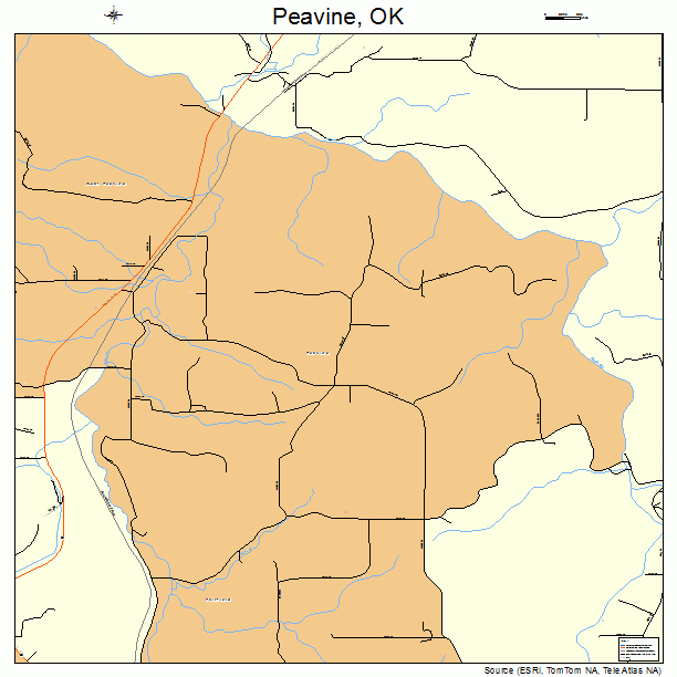 Peavine, OK street map