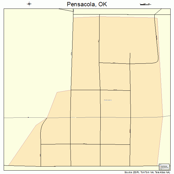 Pensacola, OK street map