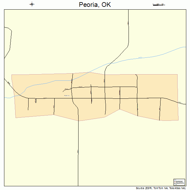 Peoria, OK street map