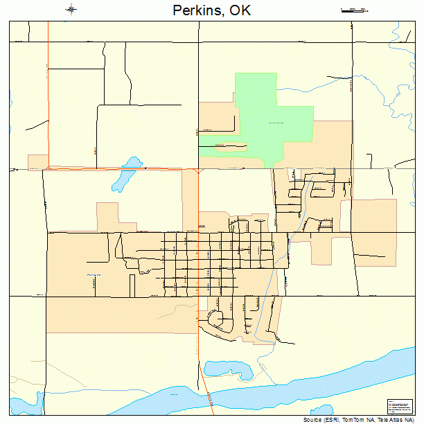 Perkins, OK street map