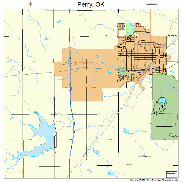 Perry, OK street map