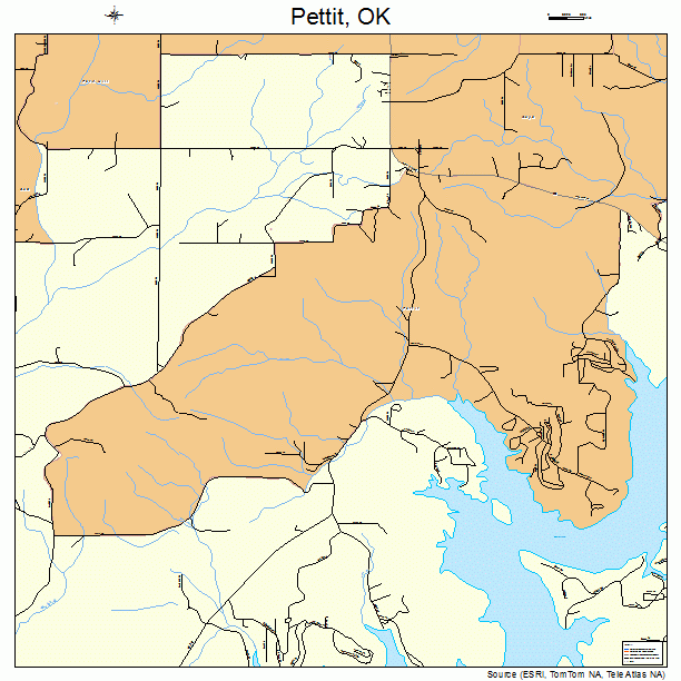 Pettit, OK street map