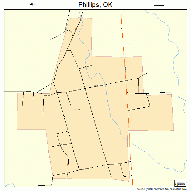 Phillips, OK street map