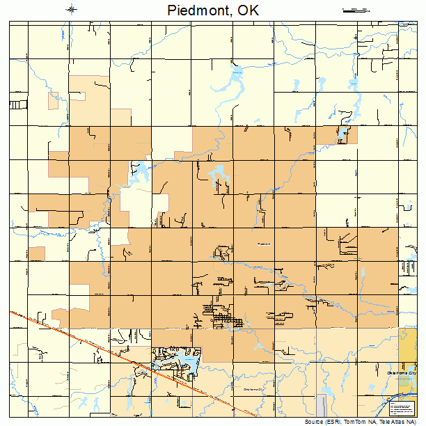 Piedmont, OK street map