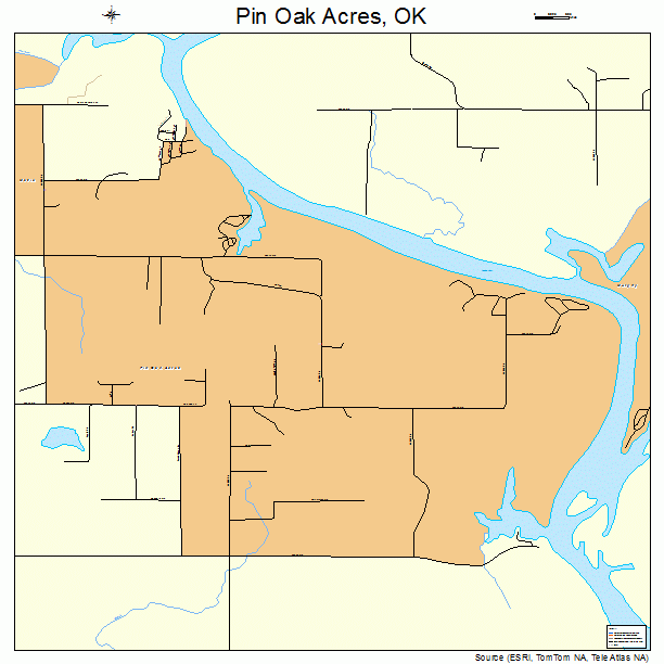 Pin Oak Acres, OK street map