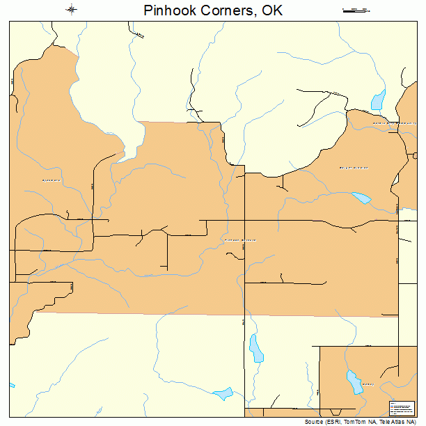 Pinhook Corners, OK street map