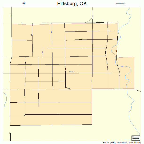 Pittsburg, OK street map