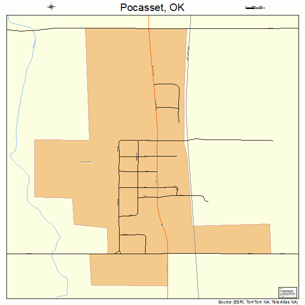 Pocasset, OK street map