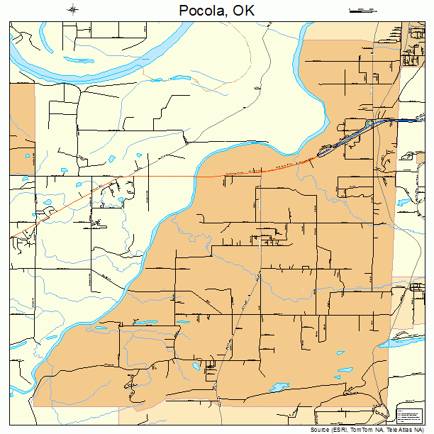 Pocola, OK street map