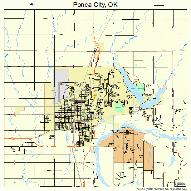 Ponca City, OK street map