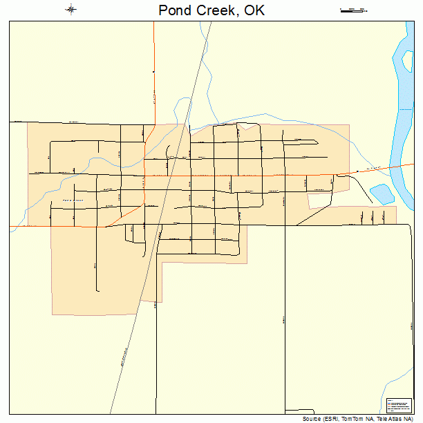 Pond Creek, OK street map