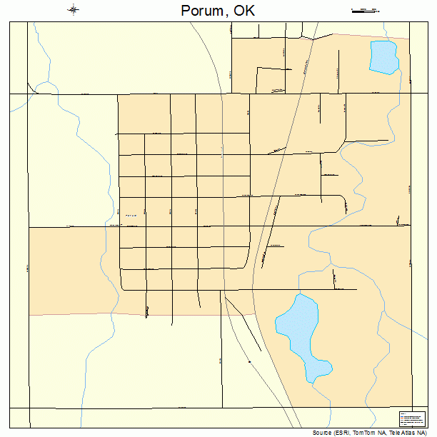 Porum, OK street map