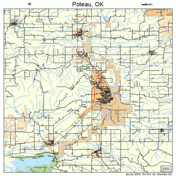 Poteau, OK street map