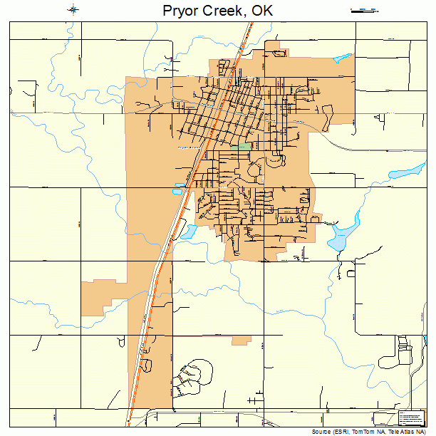 Pryor Creek, OK street map