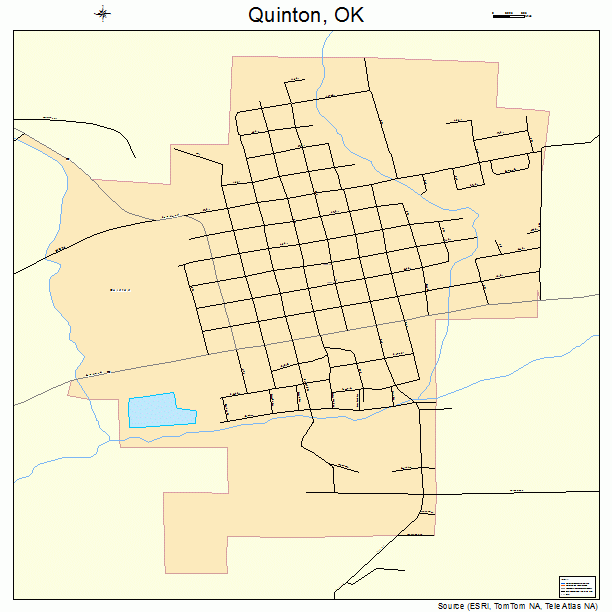 Quinton, OK street map