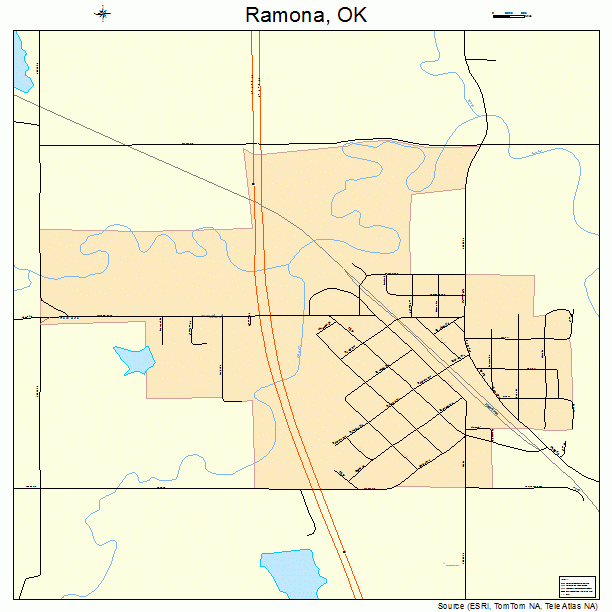 Ramona, OK street map