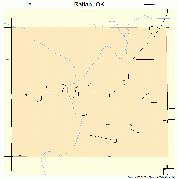 Rattan, OK street map