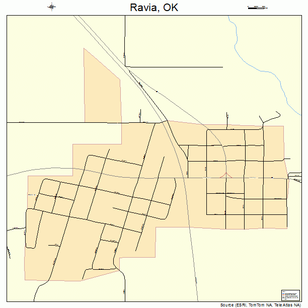 Ravia, OK street map