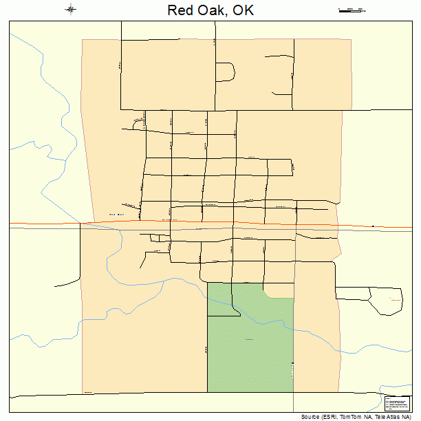 Red Oak, OK street map