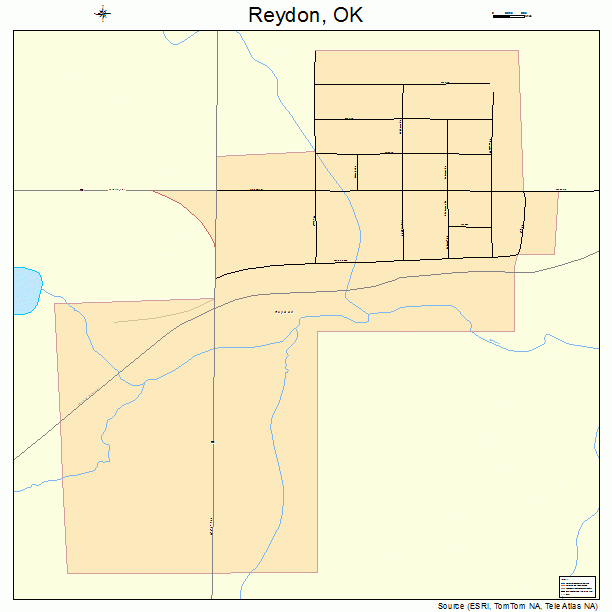Reydon, OK street map