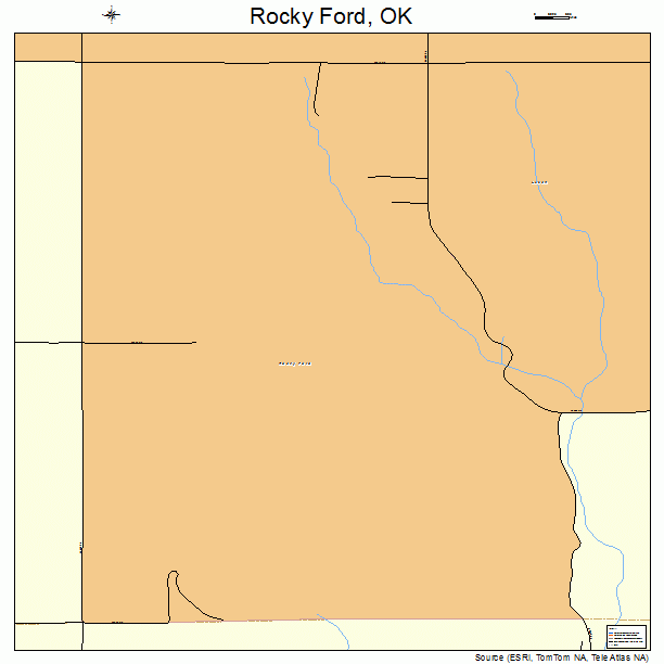 Rocky Ford, OK street map