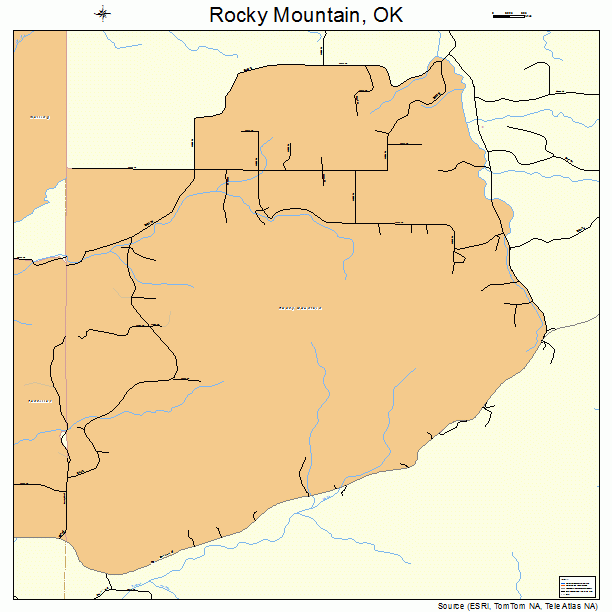 Rocky Mountain, OK street map