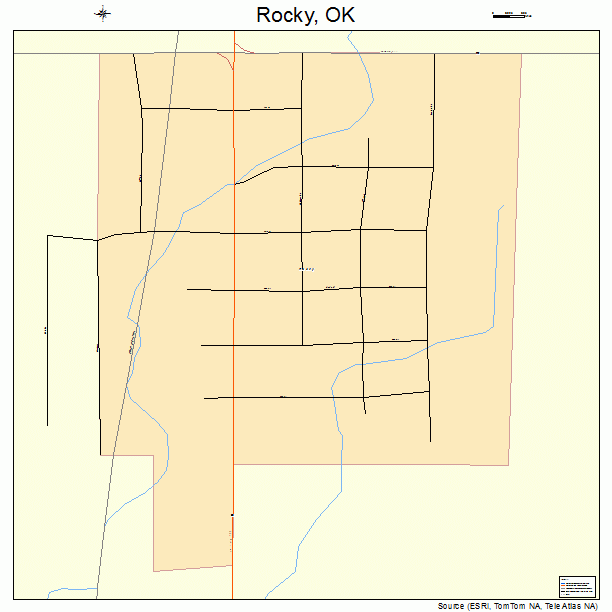 Rocky, OK street map