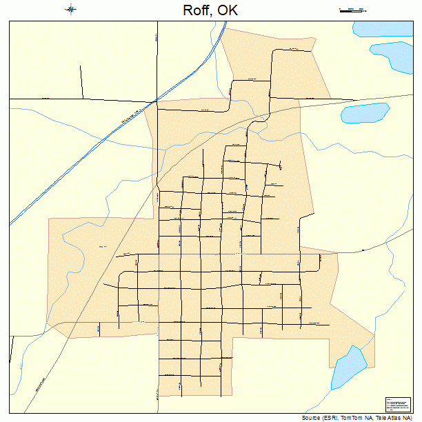 Roff, OK street map