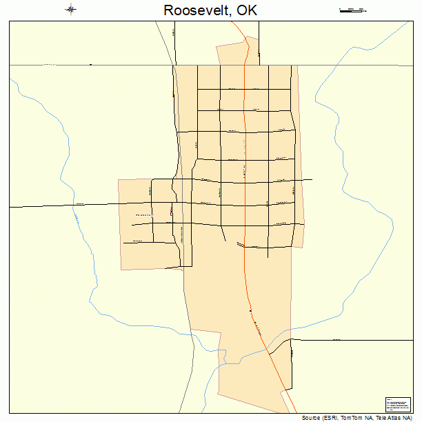 Roosevelt, OK street map