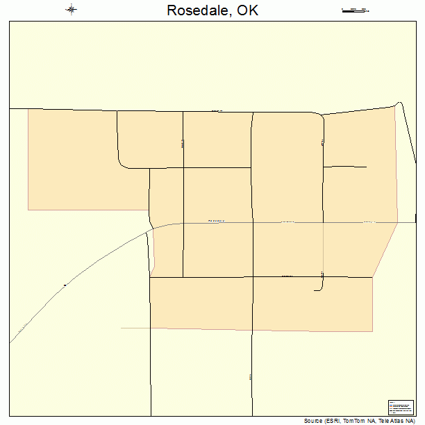 Rosedale, OK street map