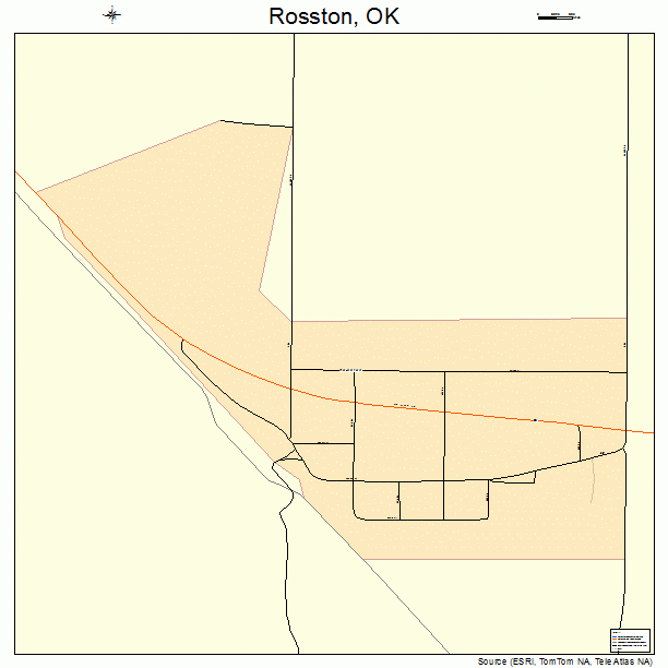 Rosston, OK street map