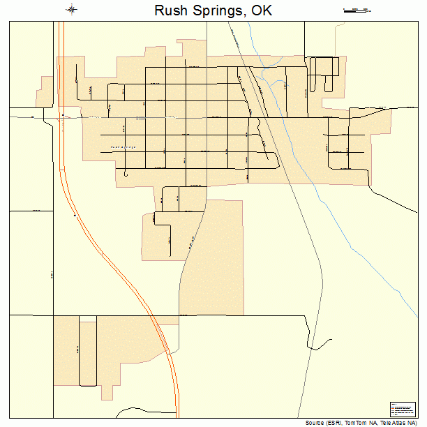 Rush Springs, OK street map