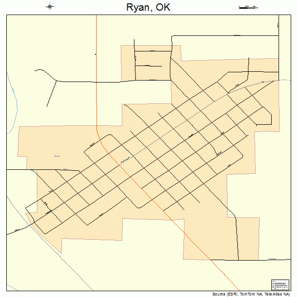 Ryan, OK street map