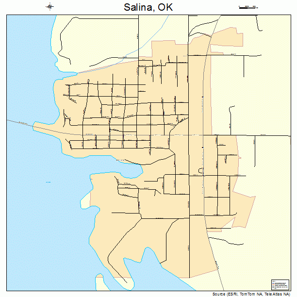 Salina, OK street map