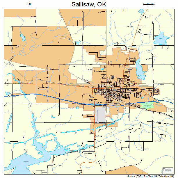 Sallisaw, OK street map