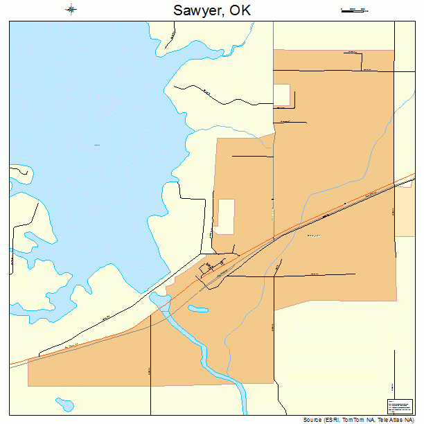 Sawyer, OK street map