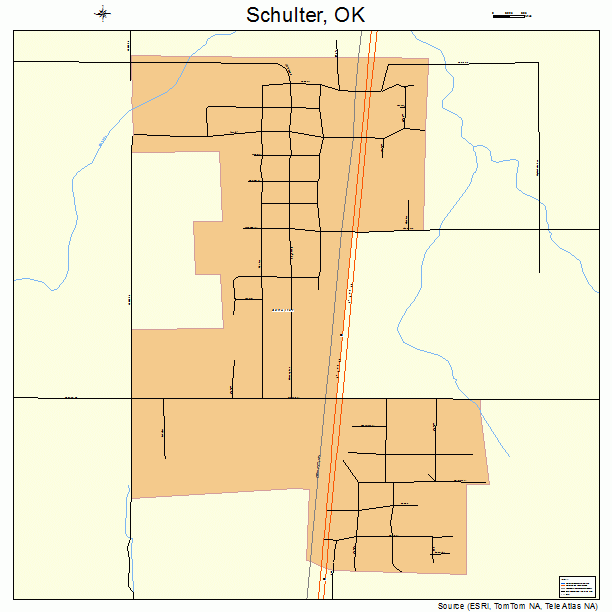 Schulter, OK street map